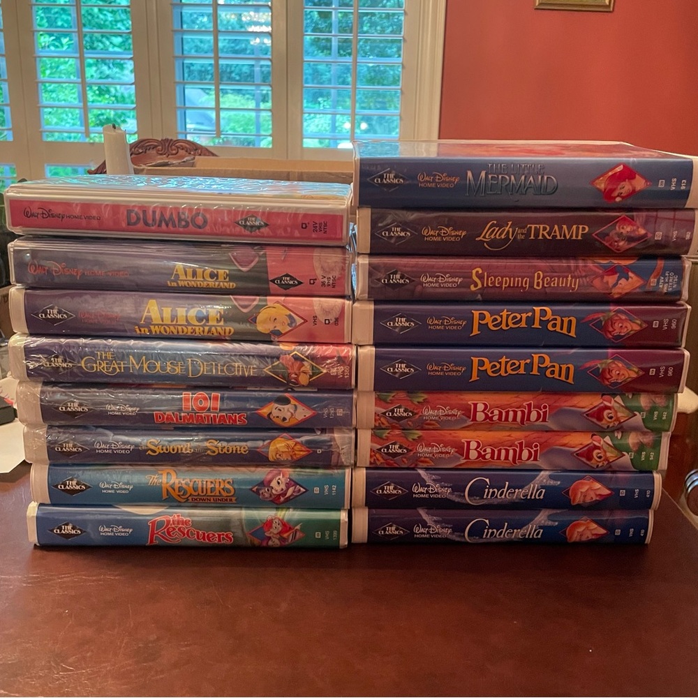 Walt Disney Black Diamond Collectible VHS tapes from the 90s.